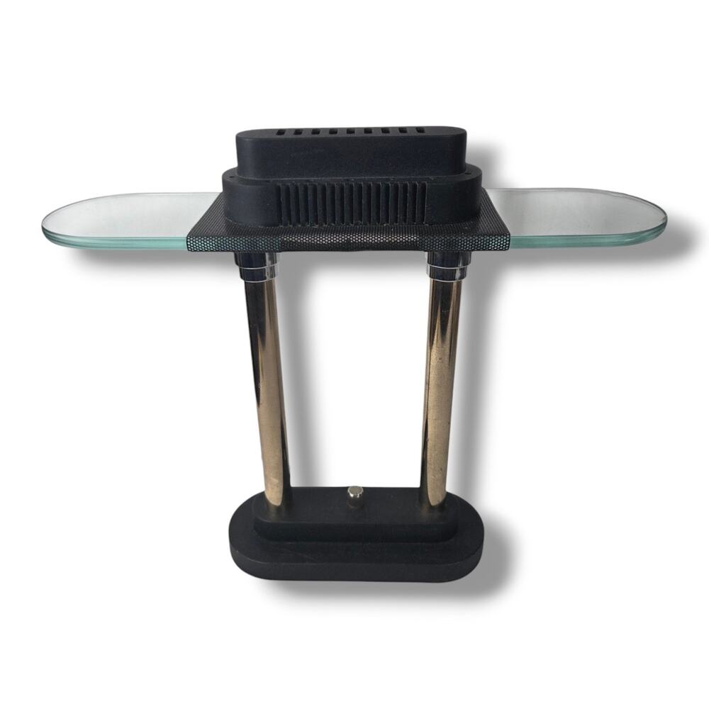 Vintage Robert Sonneman Halogen Desk Bankers Lamp George Kovacs 18x15x4.5”